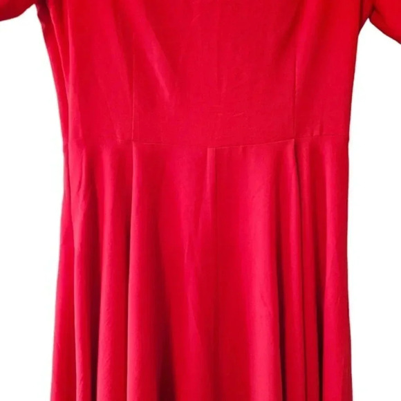 Molly Bracken Off The Shoulder Midi Red Dress Size Medium. - Picture 11 of 13